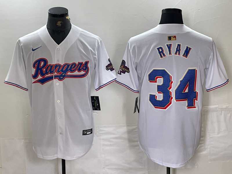 Men's Texas Rangers #34 Nolan Ryan White 2024 Gold Collection Limited Cool Base Jersey,We sell and wholesale Men's Texas Rangers #34 Nolan Ryan White 2024 Gold Collection Limited Cool Base Jersey on line form chian!